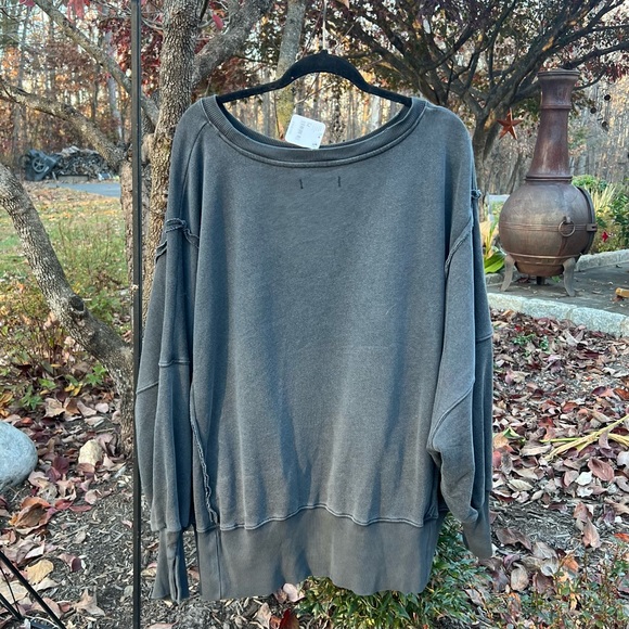 FREE PEOPLE We The Free Camden Sweatshirt - Black, Size Medium - Picture 3 of 5